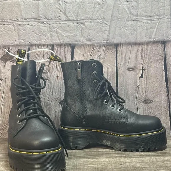 Women’s Dr Martens Jadon III Platform Black Womens 7 Mens 6 New No Box Goth BLK - Picture 4 of 6